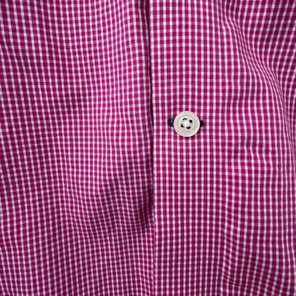 Men's Pink Checkered Shirt - Picture 3 of 4